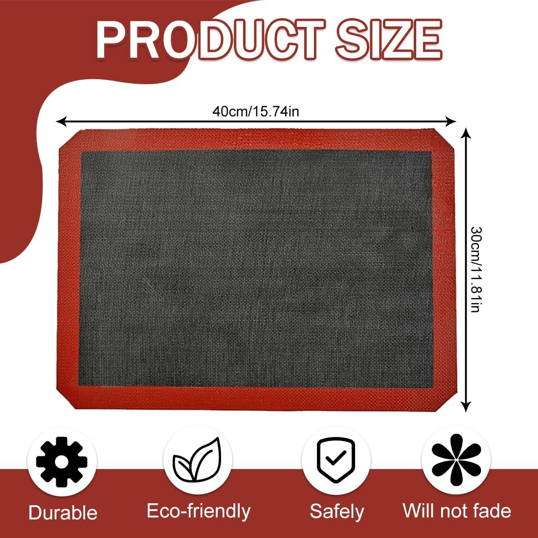Esterilla de silicona microperforada para horno, esterilla perforada para pasta, esterilla de silicona para hornear, hoja para molde de hornear, 40x30 cm