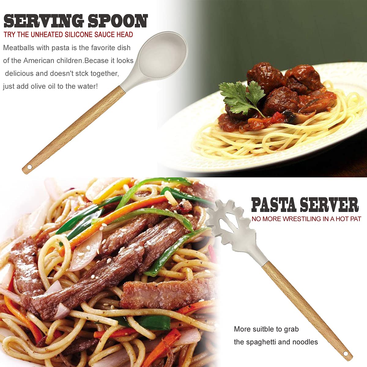 BESTZMWK Juego de utensilios de cocina, 35 piezas