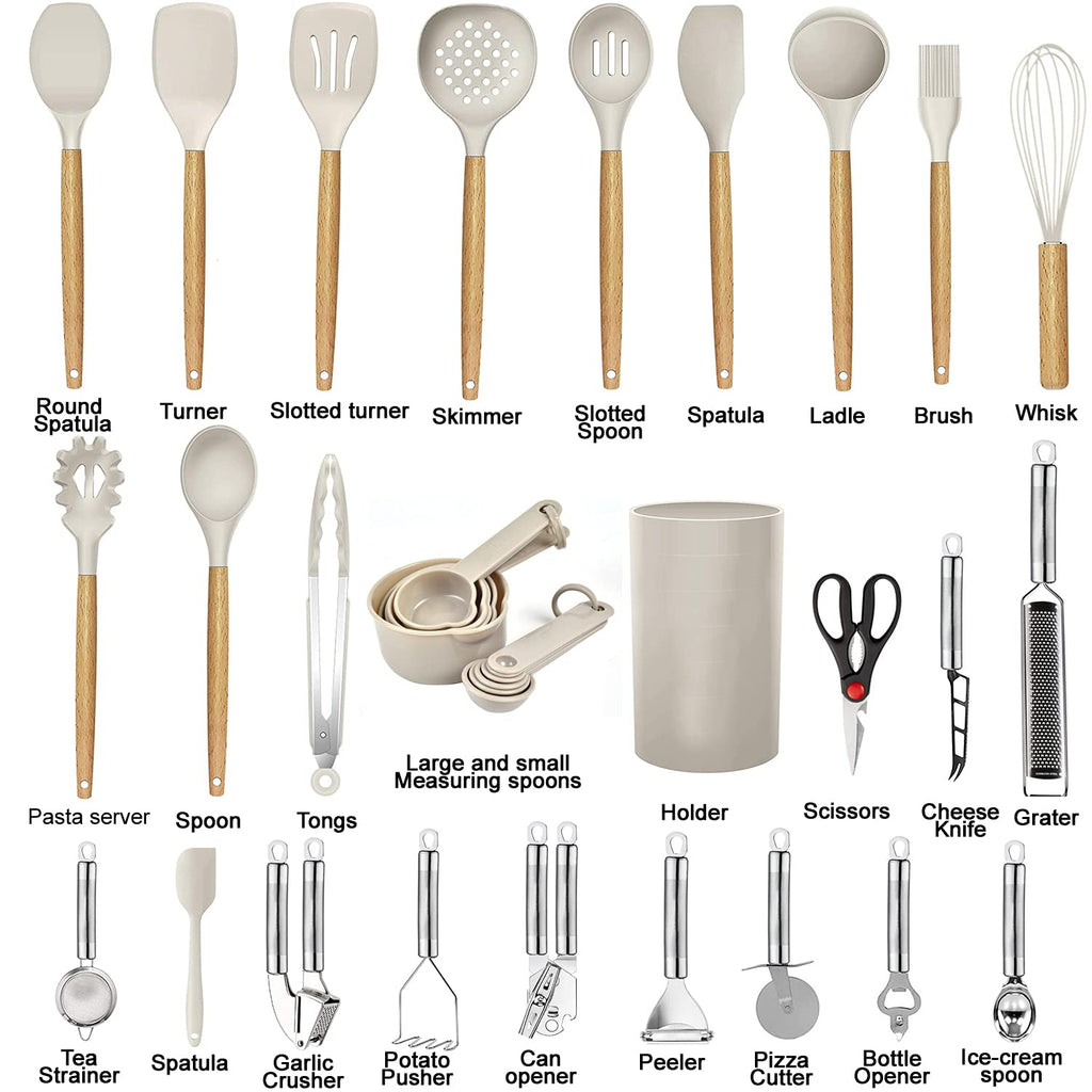 BESTZMWK Juego de utensilios de cocina, 35 piezas - AtriaHome