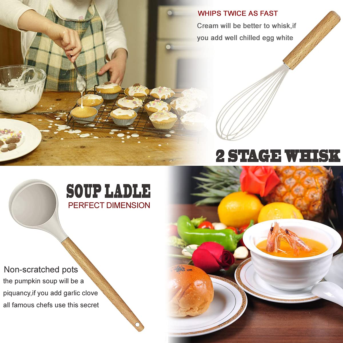 BESTZMWK Juego de utensilios de cocina, 35 piezas - AtriaHome