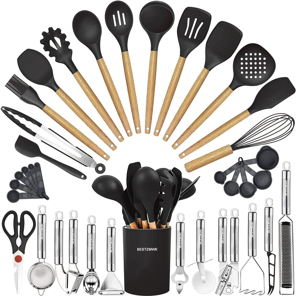 Juego de utensilios de cocina - 35 piezas de utensilios de cocina con rallador - AtriaHome