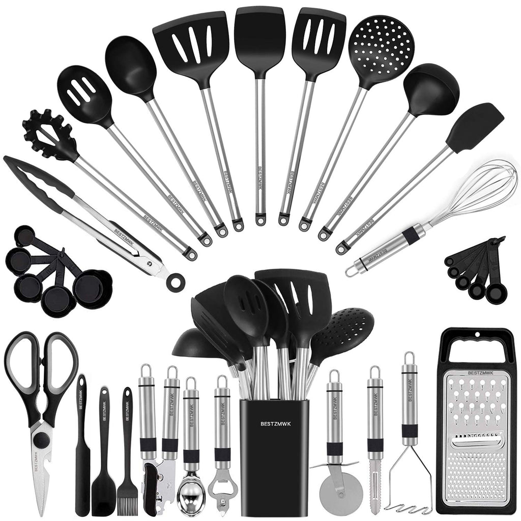 Juego de utensilios de cocina, utensilios de cocina de silicona, 33 utensilios - AtriaHome