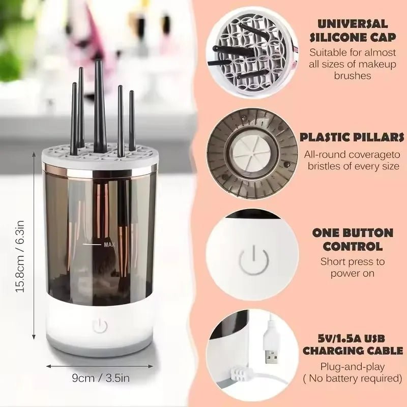 Lavadora y secadora de brochas con alimentación USB - AtriaHome