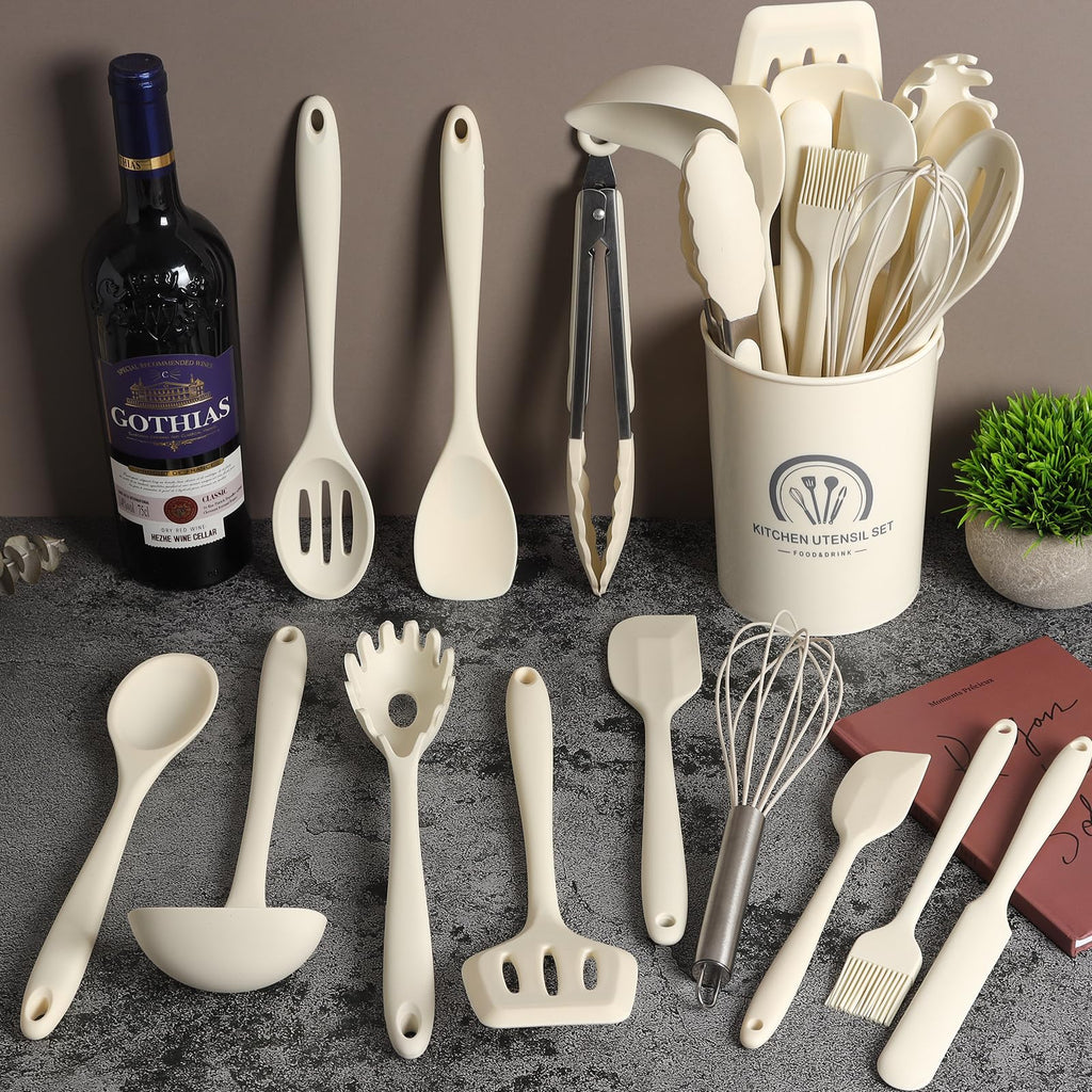 Omtofo 13 Piezas Utensilios de Cocina de Silicona - AtriaHome