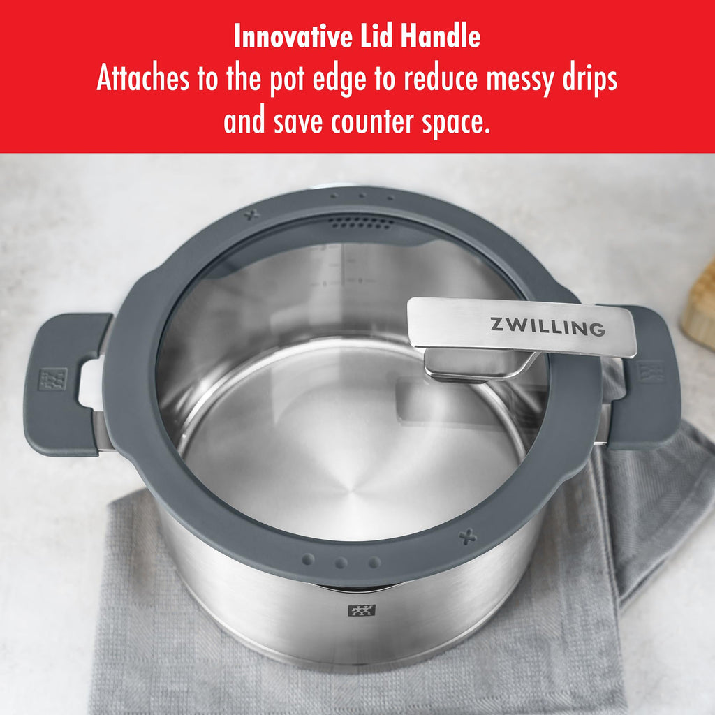 ZWILLING SIMPLIFY 66870 - 005 - 0 Pots set Stainless steel 5 pcs. Acero inoxidable, Silver Black - AtriaHome